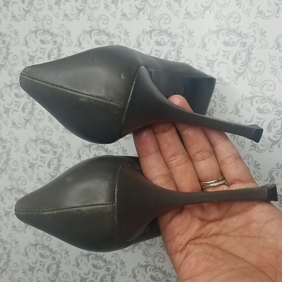 YVES SAINT LAURENT TRIBTOO CAP TOE PLATFORM PUMP BLACK LEATHER & PATENT - Picture 12 of 16